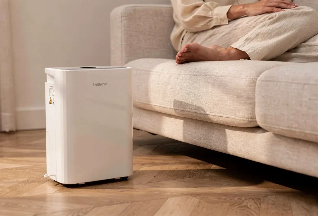 Déshumidificateur Helthome dans un salon