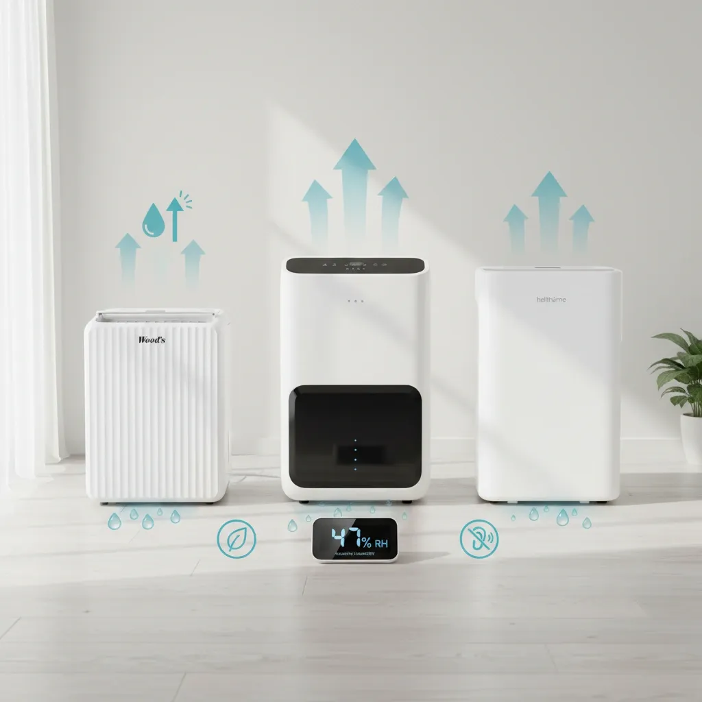 Best geteste luchtontvochtigers vergeleken in een moderne woonruimte
