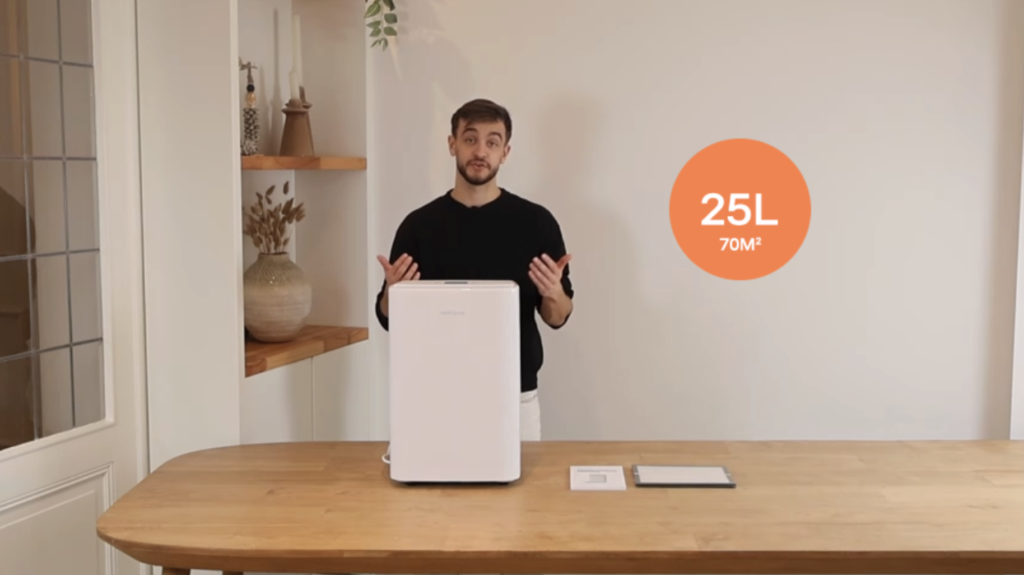 Déshumidificateur Helthome Smart Air 25L avec filtre HEPA remplaçable