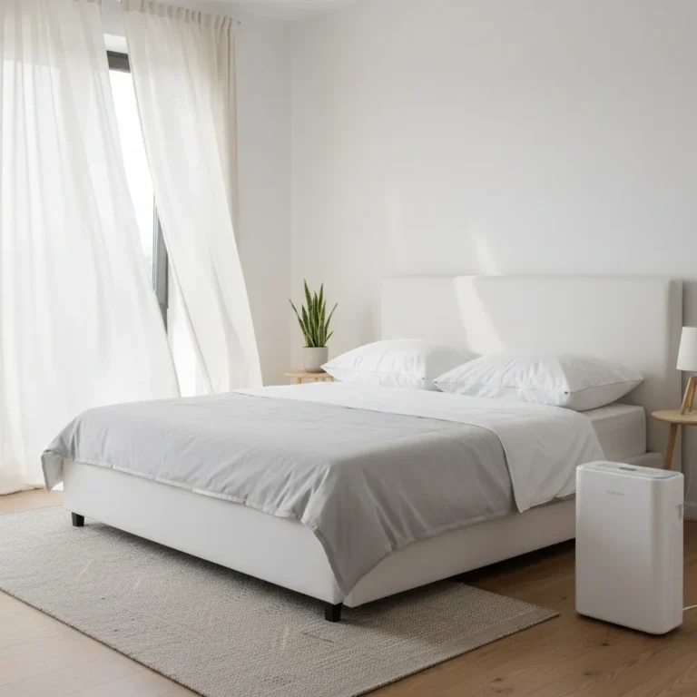 Réduire les acariens dans la chambre avec un déshumidificateur et une bonne ventilation