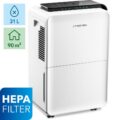 Trotec TTK 99 HEPA vooraanzicht met capaciteit en HEPA-filter