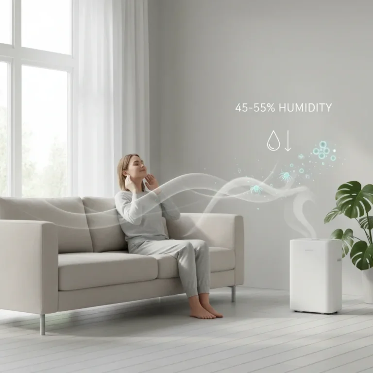 Une humidité saine réduit les allergies et l'oppression respiratoire dans la maison