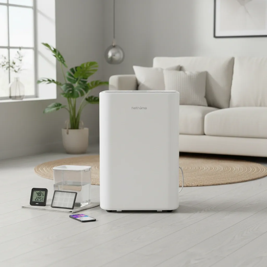 Déshumidificateur Helthome Smart Air 16 L correctement placé dans la maison