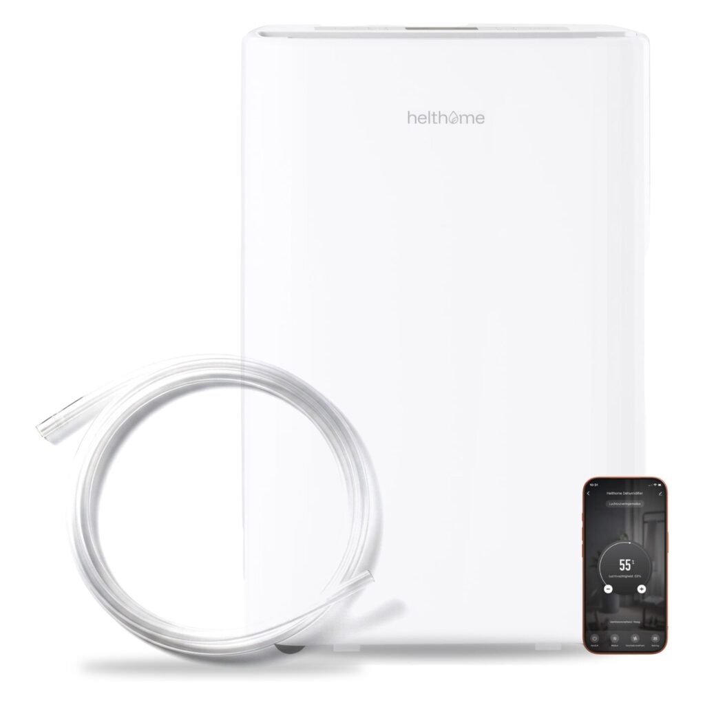 Déshumidificateur Helthome Smart Air 20L avec tuyau d’évacuation