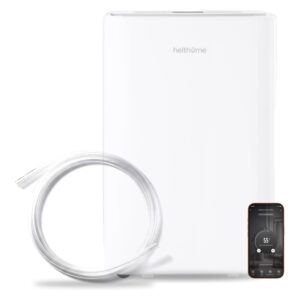 Déshumidificateur Helthome Smart Air avec son tuyau d’évacuation de 1,5 m